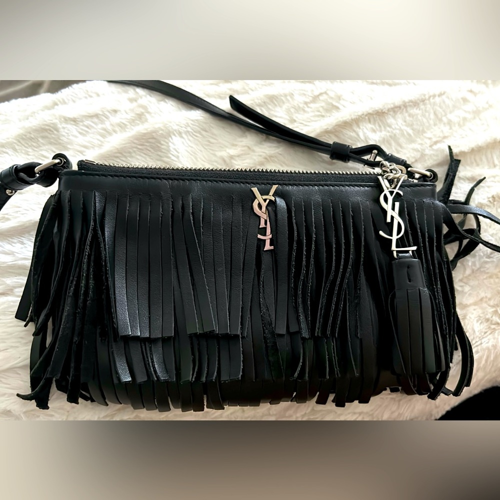 Saint Laurent Fringe Crossbody Bag